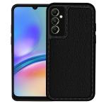 Knotyy Stich Rubberised Back Cover for Samsung Galaxy A05s | Inner Velvet Fabric Lining | Matte Silicone Flexible |Raised Bumps for Camera & Screen Protection Back Case Cover - Black
