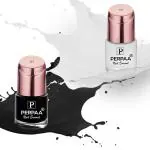 Perpaa Milky White, Powerful Black Nail Polish (Pack Of 2)
