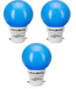 Halonix 0.5W B22D Night Lamp LED Bulb, Blue (Pack of 3)