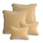 Kingsway Cushion Set Of Neck Rest & Pillows For All Cars, Beige, 4 Piece