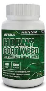 NUTRIJA Horny Goat Weed Extract 500mg - 60 Capsules
