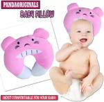 Pandaoriginals Microfibre Toons & Characters Baby Pillow Pack of 1 (Pink, White)