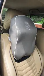 MRRON SUPREME Series Memory Foam Head Rest Cushion For Car or Office Chair- Neck Pillow Neck Support (Grey))