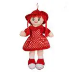 Glance Rinky Doll Soft Toy Super Soft Cute Looking Washable Soft Toy For Besties 45 cm Red