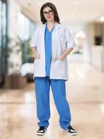 Devashish Enterprise De Unisex Doctor's Apron Lab Coat|Knee Length White (Unisex)