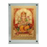 Hawai Lord Ganesha Ganpati Ganesh Photo with Acrylic Frame for Table Decor , Car Dashboard Décor, Prayer Room | Magnetic Replaceable Photo Acrylic Frame |SFDI047_ACRYLC_PKT