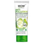 WOW Skin Science Anti Pollution Sunscreen SPF 40 Lotion, 100mL Tube