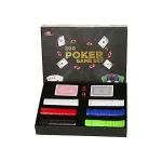 Kids Mandi Casino Style 300 Plastic Poker Chips Set for Texas Holdem, Blackjack, Gambling | Comes with Playing Cards, Chips, Dice (Poker Set 300 - WITHOUT MAT)