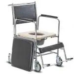 KosmoCare Propellor - Stainless steel Shower cum Commode Premium Imported Wheelchair
