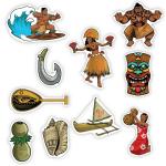 Tiki Times Luau Cutouts Pack of 10 for Luau/Hawaiian Theme Parties
