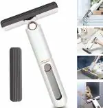 HEMIZA Portable Mini Mop Kitchen Cleaning Tools Car Desk Office SELF-Squeeze Short MOP, Hand WASH-Free Absorbent with 1 Cotton Head, Sponge for Bathroom Kitchens Table