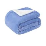 BUMTUM Super Soft New Born Baby Double Layer AC Blanket | Wrapper Sheet For Baby Boys & Baby Girls | Lightweight | Super Comfortable (130cm x 105cm, Sky Blue)