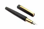 Ledos Black Metal Fountain Pen Unique Square Shape Rubberized Body