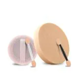 Majestique Powder Puff & Large Round Sponge, Makeup Foundation Sponge with Cosmetic Sticks, Washable - Color May Vary