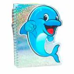 KALRA MAGIC Cartoon Charter Kids | Glitter Notebook Dairy | A5 Size Dairy | Water Glitter Pen | Giltter Free Pen |( Fish)