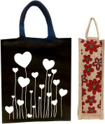 Ensac Red Jute Bottle Bag (Pack of 2)