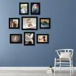 ArtzFolio Wall Photo Frame D405 | Wall Photo Frame Collage for Living Room | Picture Frames Home & Wall Decoration | Black | Set of 8 Units | 5x7 - 4 Unit | 6x6 - 2 Unit | 6x8 - 1 Unit | 8x10 - 1 Unit