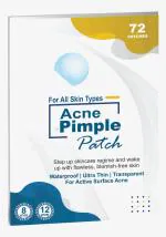 MOTGIK Face Acne Pimple Patch - Pack of 72 | Hydrocolloid Waterproof Patches | For Active Surface Acne | Absorbs Pimple Overnight, Reduces Excess Oil | For All Skin Types