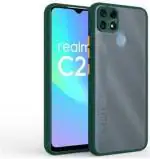 AmericHome Realme C25s, Realme C25, Model RMX3195, RMX3193, RMX3191 Dark Green Plastic, Rubber, Polycarbonate Shock Proof Mobile Back Cover