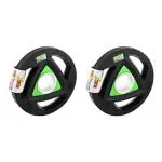 RUBX Rubber Coated Metal Integrated Tri-Grip Olympic Weight Plates 50 MM Center Hole Diameter (2.5)