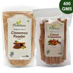 Farmbean Premium Whole Spices Combo Pack of 2 -400Gms (Cinnamon Powder 200g,Cinnamon 200g)