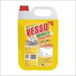 VESSO Dishwash 5 Litre | Leaves No Residue | Lemon Fragrance | Grease Cleaner For All Utensils | Safe On Hands l washes off Kitchen Cleaner Dish Cleaning Gel & Liquid