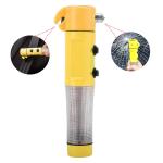 AllExtreme EX4CET1 4 in 1 Car Emergency Tools Escape Hammer Seat Belt Cutter Flashing Red Beacon and LED Flashlight with Magnetic Base for SUV Safety Rescue