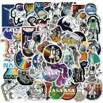 iDream NASA Space Astronaut Rocket Waterproof Vinyl DIY Sticker for Laptop Desk Skateboard Luggage Guitar Furniture Toy Scrapbook (Set of 50)