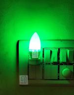 M2 Look Wall Socket Night Bulb 0.5-Watts LED Bulb for Home, LED Night Lamp for Bedroom, Decorative Lamps (Green)