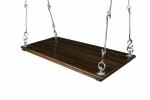 Jairi Traders 2 Seater Wooden Swing Outdoor Teak Wood Hanging Swing Set/Silver Rod Assesories /4 x 2 feet, Walnut Brown, Max Weight -400 Kg