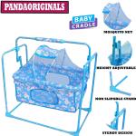 Pandaoriginals Premium Baby Cradle with mosquito net (Blue)