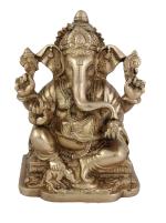 Arihant Craft God Ganesha Idol Handcrafted Showpiece - 15.5 cm (Brass, Gold)