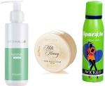 SMART BEAUTY Oriflame Sweden Cleansing Gel Oily Skin [150ml] & Body Cream[75ml] & Sparkle body spray[150ml] (3 Items in the set)
