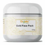 Orgello Herbal Radiant Gold Skin Polishing Face Pack Mask (1 x 500 gm.) - oily dry normal combination skin, men women girls boys - Salon Parlour Pack Products