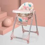 StarAndDaisy Graffiti Pink Egg Shaped 3 In 1 Convertible Baby High Chair With Wheels