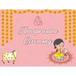 Untumble Annaprasana Ceremony Pink Backdrop