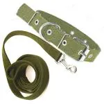 Senapati Dog Neck Collar Belts and Leash Set (Green Color Small)