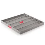 Hazel Grey Aluminium Non-Stick Long French Bread Mould (40.5 cm x 38 cm)