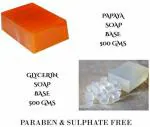 Shopiox Papaya Milk And Glycerin Ultra Clear Melt And Pour Soap Bas, 1000 G