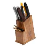 ROSTON knife holder stand for kitchen knife block wooden