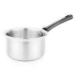 Prabha Magnum Hammered Heavy Gauge Encapsulated Base Stainless Steel Saucepan Without Lid, Capacity 1.5 L, Size 160 MM