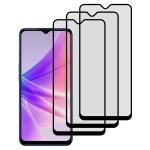 Kite Digital [Pack of 3] Oppo A57 5G Matte Finish [Black] Tempered Glass Screen Protector with Edge to Edge Coverage - Easy Installation Kit