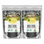 Bliss of Earth Basil Seeds Organic Sabja Seeds, Tukmaria Seeds Fiber & Omega-3 Rich Good for weight loss, Hydration Tiny PowerHouse Seeds 2x500gm