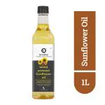 Anveshan Wood Pressed Sunflower Oil - 1 Litre | Kolhu/ Chekku | Natural | Chemical-Free | Cold Pressed Sunflower Oil for Cooking