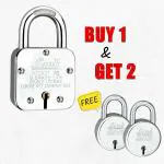Link Atoot 70mm Lock Buy 1 Get 2 New Round 50mm Lock Free| Steel Body| Hardened Shackle