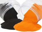Bright bloom Black, Orange Marble Rangoli Colors Natural Organic Combo, 1 Kg Each (Pack Of 2)