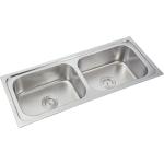 Anupam 314A 304 Grade Stainless Steel Double Square Bowl Kitchen Sink (50 x 20 x 9 inch)