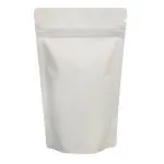 VELEXE Reusable & Zip Lock Black Kraft Stand Up Paper Pouch Bags without Transparent Window & Tear-Away Notch for Multi-Purpose Storage (150X220mm Size) - Pack Of 100 (500gm)