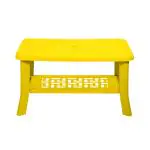 Wow Craft Plastic Center Table/Coffee Table (Tea POY Table) for Living Room, Office & Garden (Yellow)