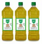 GRAMIYUM - Cold / Wood Pressed GROUNDNUT OIL - 3 L (PACK OF 3)
